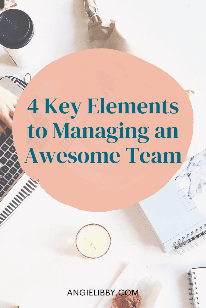 4 key elements to managing an awesome team